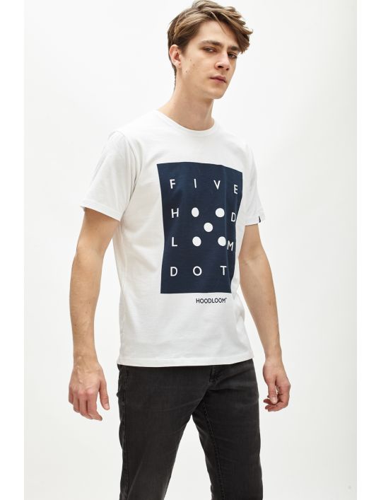 Hoodloom T-shirt με Τύπωμα Five Dots in Frame