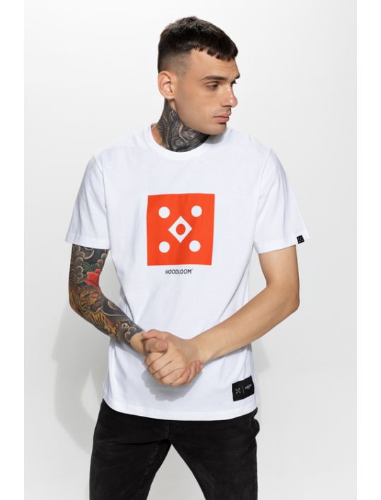 Hoodloom T-shirt με Τύπωμα Red Frame 5Dots