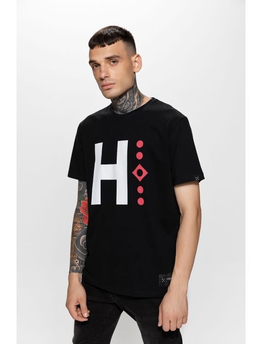 Hoodloom T-shirt με Τύπωμα H&Vertical Dots