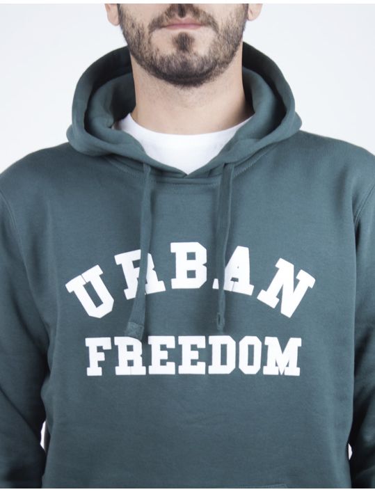 Hoodloom Μπλούζα Φούτερ με Κουκούλα&Τύπωμα Urban Freedom