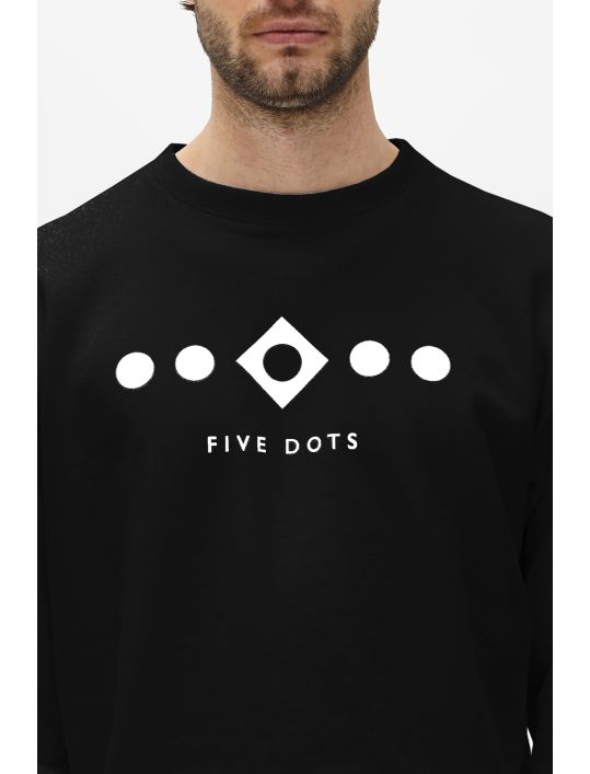 Hoodloom Μπλούζα Φούτερ με Τύπωμα 5 Dots