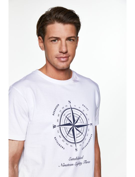 RedGreen T-shirt με Τύπωμα Compass