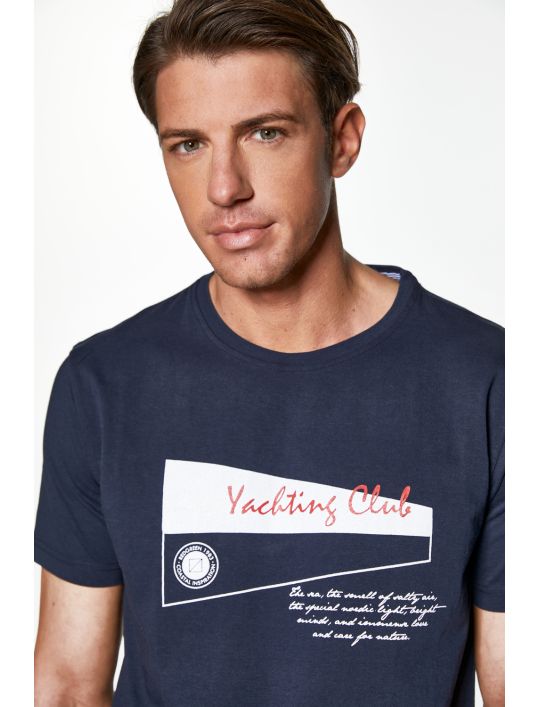 RedGreen T-shirt με Τύπωμα Yachting Club