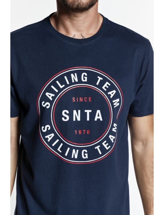 Snta T-shirt με Τύπωμα Sailing Team in Circle