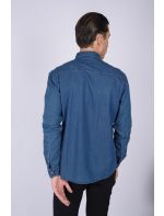North 56°4 Πουκάμισο με Μακρύ Μανίκι Denim S1