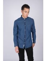 North 56°4 Πουκάμισο με Μακρύ Μανίκι Denim Allover print