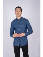 North 56°4 Πουκάμισο με Μακρύ Μανίκι Denim Allover print