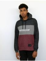 Hoodloom Μπλούζα Φούτερ με Κουκούλα 3χρωμη&Κέντημα