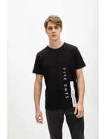 Hoodloom T-shirt με Τύπωμα Κάθετο Five Dots