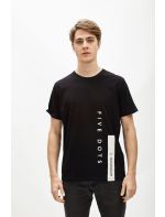 Hoodloom T-shirt με Τύπωμα Κάθετο Five Dots