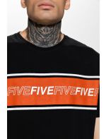 Hoodloom T-shirt με Τύπωμα FIVE BW Stripes