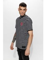 Hoodloom T-shirt Ριγέ με Τύπωμα FIVE