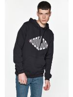 Hoodloom Μπλούζα Φούτερ με Κουκούλα&Τύπωμα Rhombus
