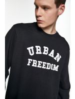 Hoodloom Μπλούζα Φούτερ με Τύπωμα Urban Freedom