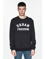 Hoodloom Μπλούζα Φούτερ με Τύπωμα Urban Freedom