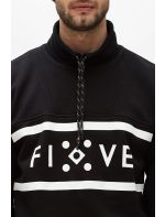 Hoodloom Μπλούζα Φούτερ με Τύπωμα Five Dots&Φερμουάρ