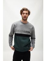 Hoodloom Μπλούζα Φούτερ 3χρωμη με Τύπωμα