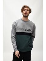 Hoodloom Μπλούζα Φούτερ 3χρωμη με Τύπωμα