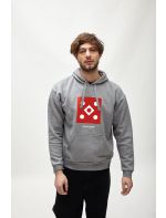 Hoodloom Μπλούζα Φούτερ με Κουκούλα&Τύπωμα Framed 5 Dots