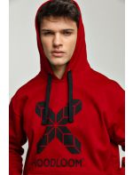 Hoodloom Μπλούζα Φούτερ με Κουκούλα&Τύπωμα X