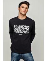 Hoodloom Μπλούζα με Μακρύ Μανίκι & Τύπωμα Freedom