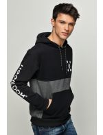 Hoodloom Μπλούζα Φούτερ με Κουκούλα&Τύπωμα στο Μανίκι
