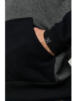 Hoodloom Μπλούζα Φούτερ με Κουκούλα&Τύπωμα στο Μανίκι