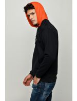 Hoodloom Μπλούζα Φούτερ με Κουκούλα 2χρωμη&Κέντημα