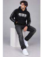 Hoodloom Μπλούζα Φούτερ με Κουκούλα&Τύπωμα Global Street