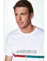 RedGreen T-shirt με Τύπωμα Logo&Stripes