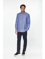 RedGreen Πουκάμισο με Μακρύ Μανίκι Denim Style