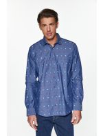 Snta Πουκάμισο με Μακρύ Μανίκι Denim Sea Patterns