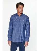 Snta Πουκάμισο με Μακρύ Μανίκι Denim Sea Patterns