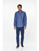 Snta Πουκάμισο με Μακρύ Μανίκι Denim Sea Patterns