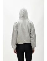 Hoodloom Μπλούζα Φούτερ Crop με Κουκούλα&Τύπωμα